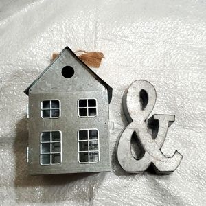 Farmhouse Metal House and & sign.